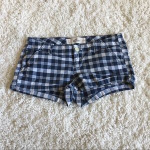 Hollister Plaid Blue Striped Shorts 24 0